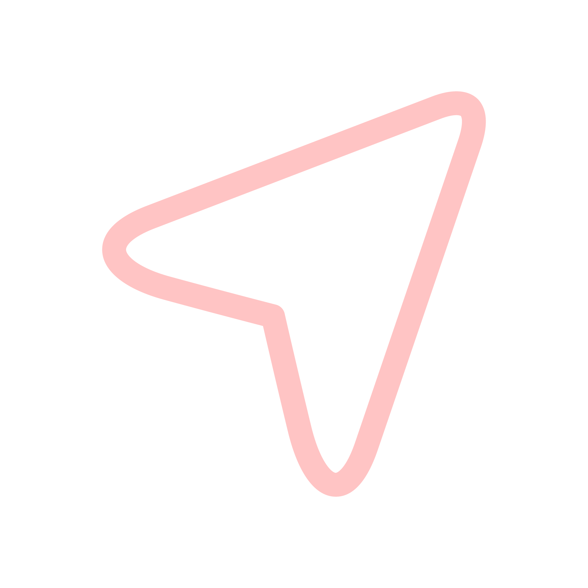 Pink paper airplane icon