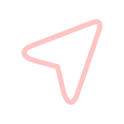 Pink paper airplane icon