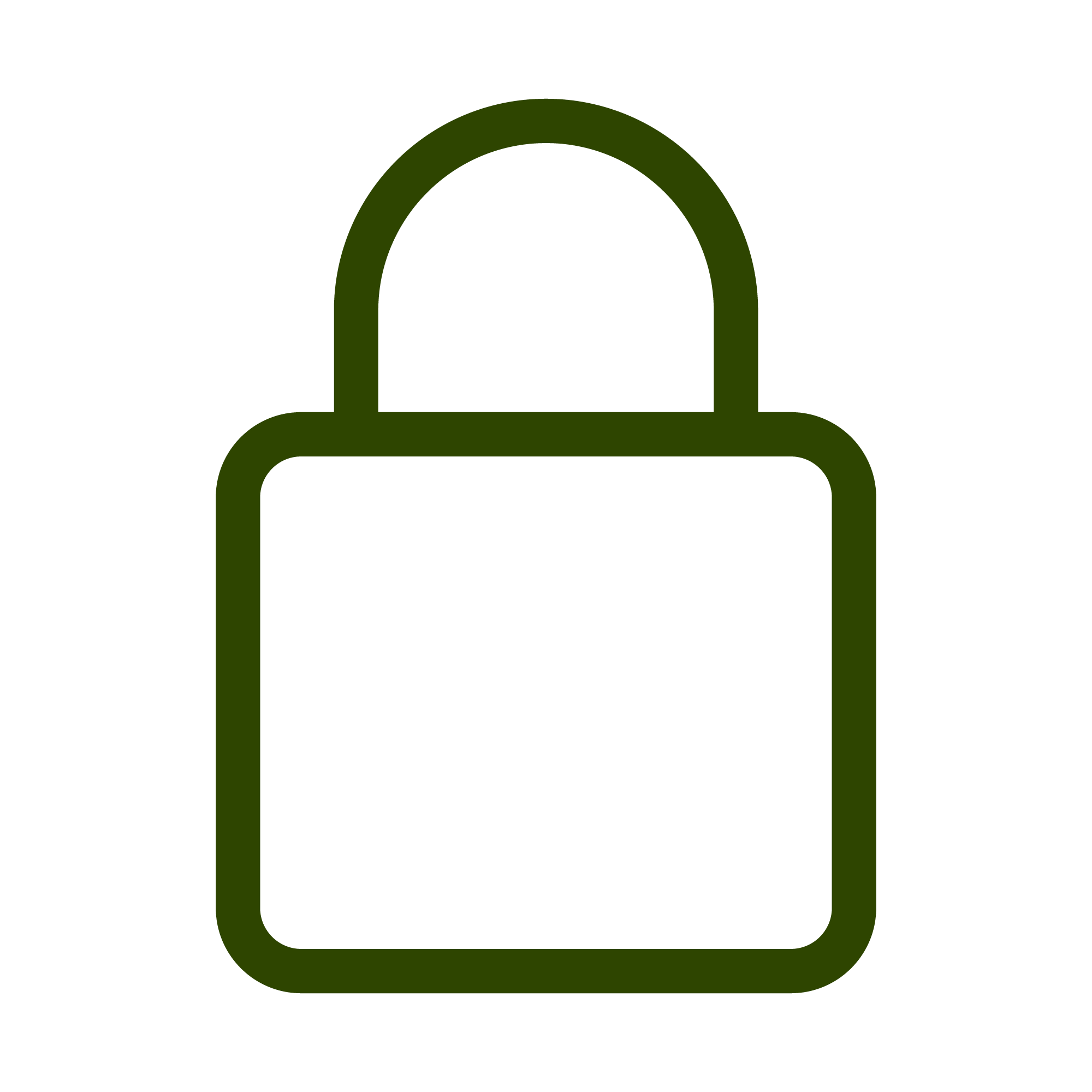 Dark green padlock icon